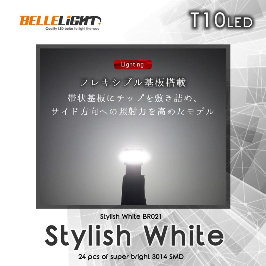 T10 LED 無極性 24SMD ホワイト ポジション球 2個セット 高拡散24連 白 爆光 ナンバー灯 6500K ルームランプ 3014チップ 12V用 ハイブリッドカー BR021 |  | 02