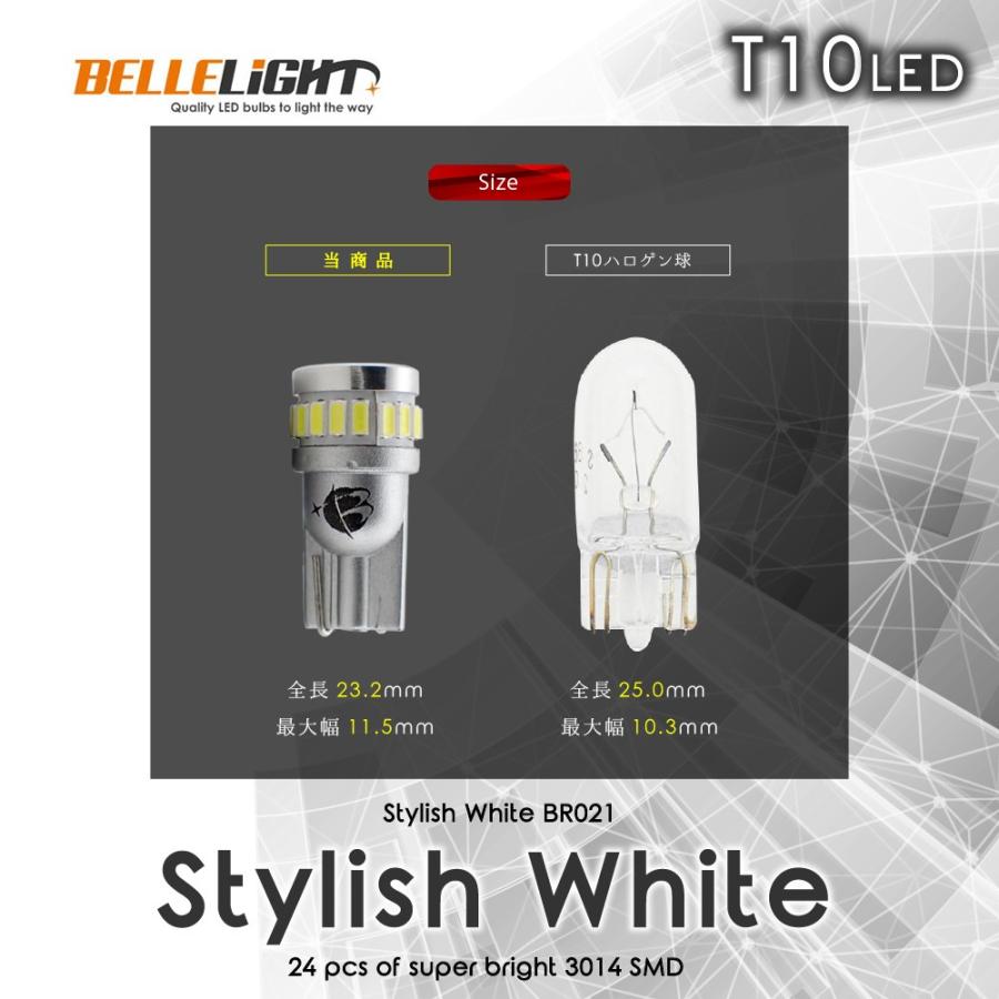 T10 LED 無極性 24SMD ホワイト ポジション球 2個セット 高拡散24連 白 爆光 ナンバー灯 6500K ルームランプ 3014チップ 12V用 ハイブリッドカー BR021 |  | 03