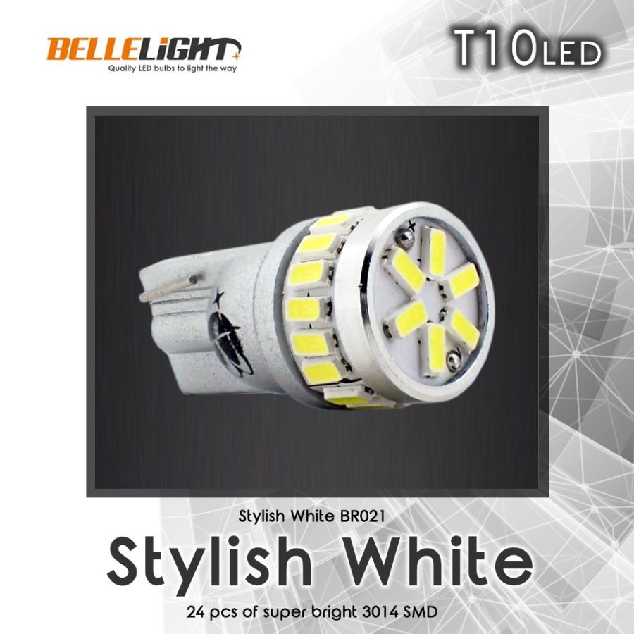 T10 LED 無極性 24SMD ホワイト ポジション球 2個セット 高拡散24連 白 爆光 ナンバー灯 6500K ルームランプ 3014チップ 12V用 ハイブリッドカー BR021 |  | 04