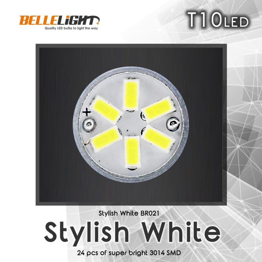 T10 LED 無極性 24SMD ホワイト ポジション球 2個セット 高拡散24連 白 爆光 ナンバー灯 6500K ルームランプ 3014チップ 12V用 ハイブリッドカー BR021 |  | 05