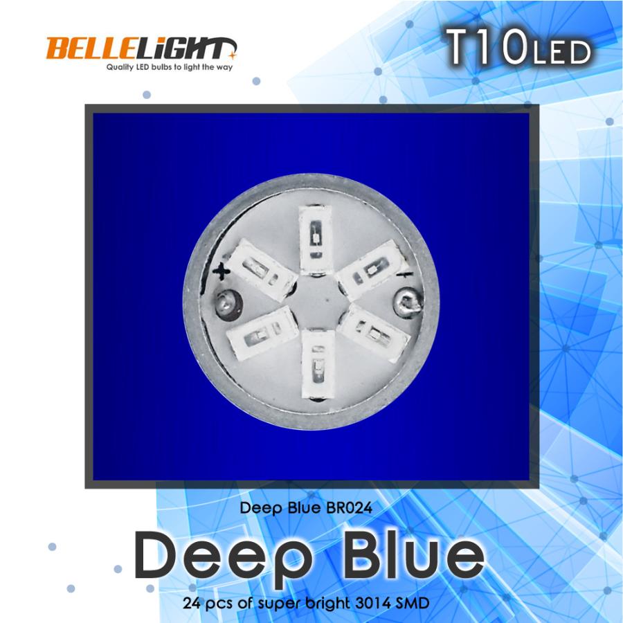 T10 LED 無極性 24SMD ブルー 2個セット ルームランプ等 高拡散24連 青 爆光 3014チップ 12V用 Deep Blue ハイブリッドカー BR024 |  | 05