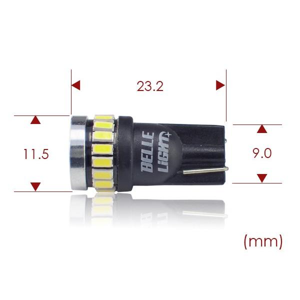 10個セット T10 LED 爆光ホワイト 拡散24連 白 ポジション ナンバー灯 6500K ルームランプ 3014チップ 12V用 EX031 |  | 02