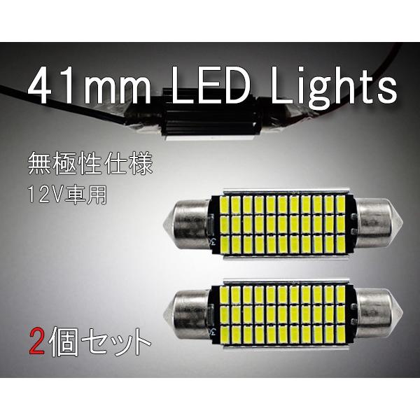 T10×41mm（42mm）LED  ホワイト2個セット（６連）