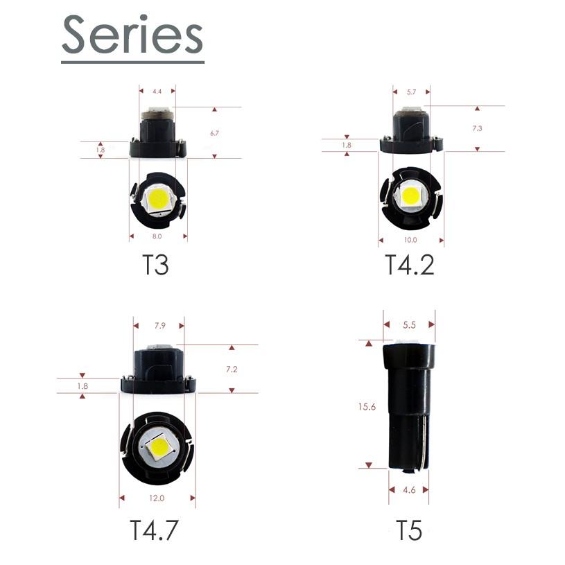 T3 LED 4個セット  ハイパワーSMD採用 白 メーター球 エアコン球 ダッシュボードパネル内 3030チップ ホワイト 12V用 PX021｜bellelight｜04