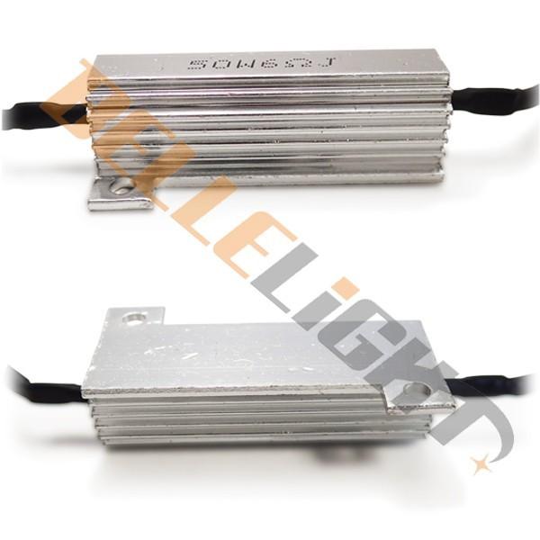 10個セット ハイフラ防止抵抗 配線長め キャンセラー シルバー メタルクラッド抵抗 LEDウインカー 50W 6Ω 12V車用 高速点滅防止 タップ付 |  | 02