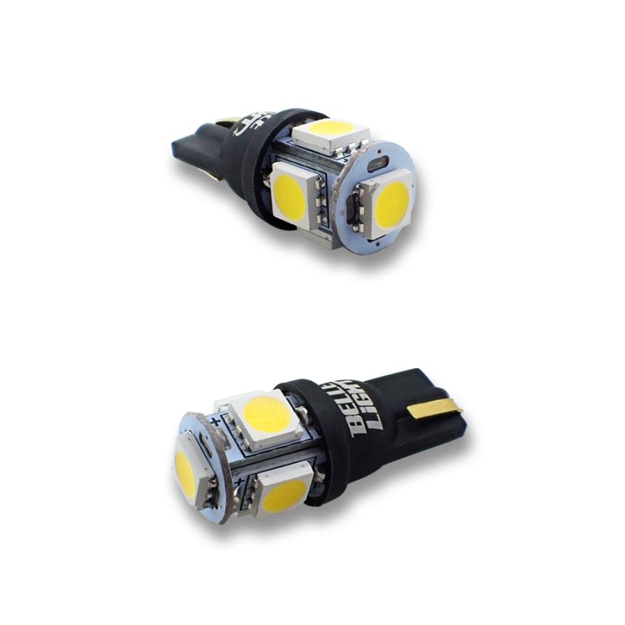 T10 4000K LED 白と電球色の中間色 2個セット ポジション ナンバー灯