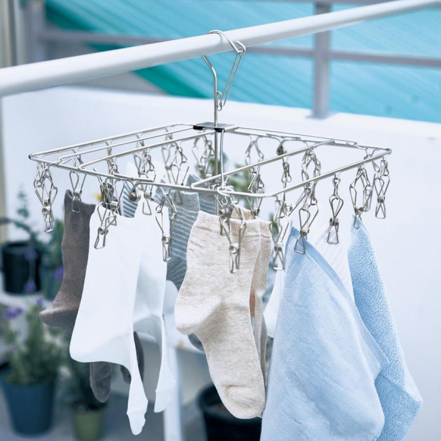 おすすめ特集 ハンガー ピンチハンガー 52ピンチ ステンレス製 丈夫 洗濯 洗濯用品 ランドリー 物干し 靴下 下着 室内 室外 ピンチ