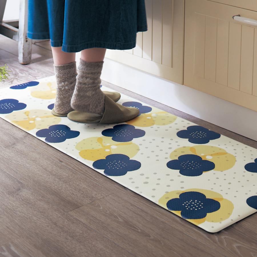 キッチンマット マット 拭ける 北欧 低反発 約45 1 おしゃれ キッチン 台所 敷き 床