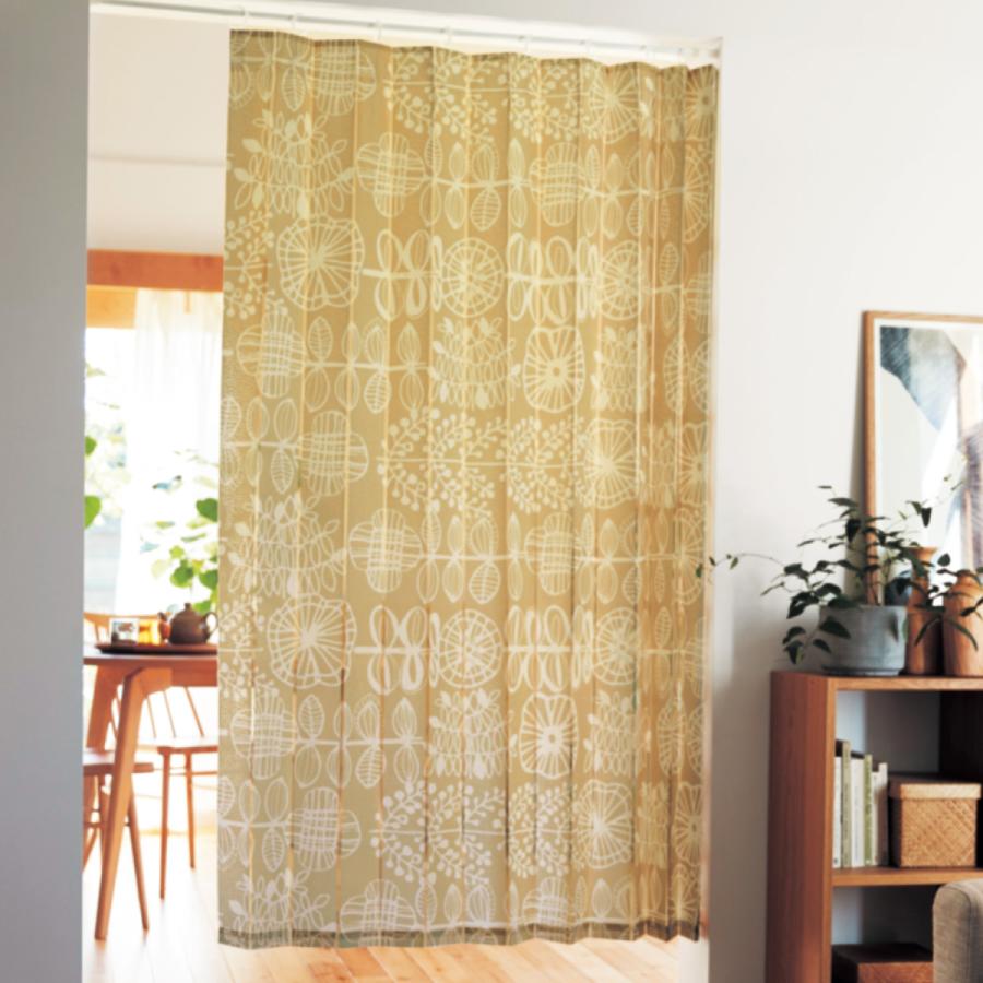 カーテン 間仕切り 仕切り じゃばらカーテン 北欧 おしゃれ じゃばら式 カーテンフック付き 廊下 室内 玄関 洗える リングランナー 001 ベルメゾン インテリア Yahoo 店 通販 Yahoo ショッピング