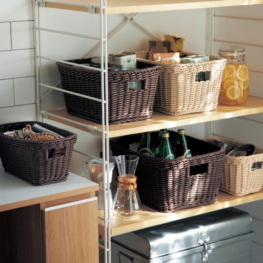 バスケット かご 洗える ラタン風 おしゃれ ベージュ S シンプル カゴ 小物収納 ストック収納 小分け キッチン収納 001 ベルメゾン インテリア Yahoo 店 通販 Yahoo ショッピング