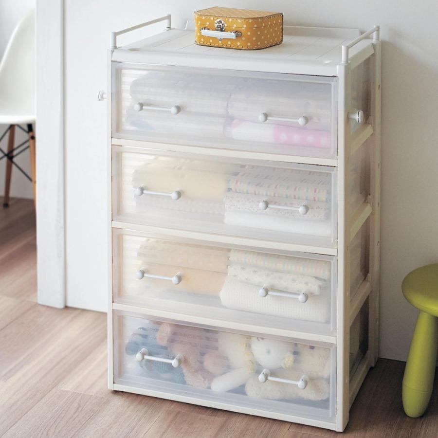 チェスト 収納 樹脂製 リビング 子供部屋 半透明 日本製 キッズ 子供 ケース ライトピンク 5段 110 Supersport Tn