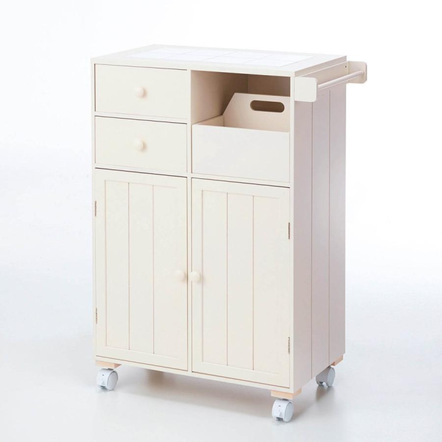 キッチンワゴン キャスター付きワゴン ワゴン収納 収納 アイボリー 取っ手 キャスター キッチン ダイニング 天板 おしゃれ レトロモダン 調味料ラック 棚 A 001 ベルメゾン インテリア Yahoo 店 通販 Yahoo ショッピング