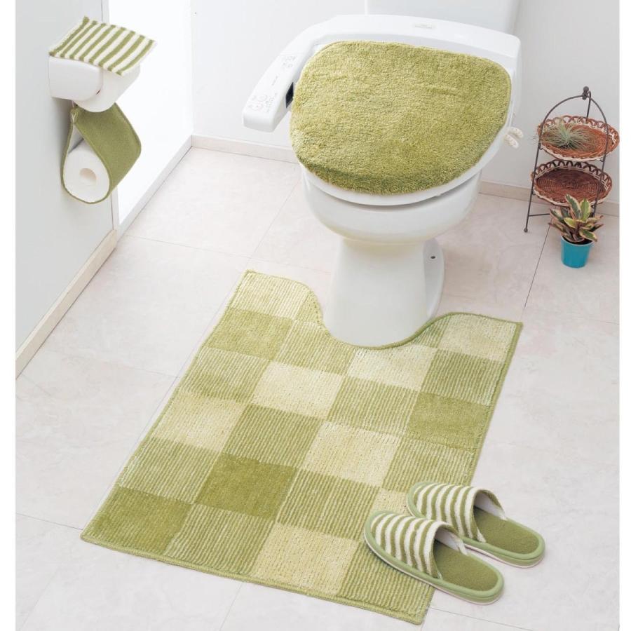 トイレマットセット トイレマット おしゃれ 耳長 ワイド 耳長 ロング フタカバー セット 温水便座 シンプル 洗濯 滑りにくい 緑 グリーン A 013 ベルメゾン インテリア Yahoo 店 通販 Yahoo ショッピング