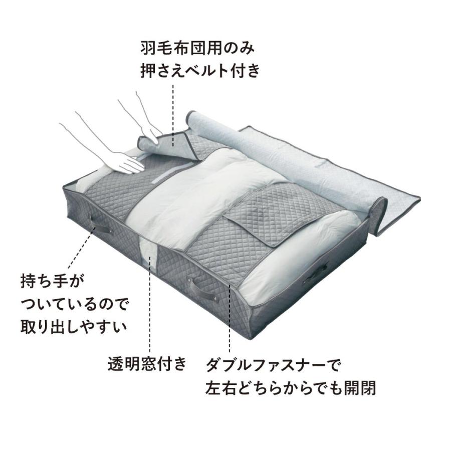 布団収納 収納袋 収納ケース 防ダニ 抗菌 防カビ グレー 羽毛布団用 掛敷布団 毛布用 花粉 冬用布団 収納 布団収納ケース おしゃれ ファスナー B 001 ベルメゾン インテリア Yahoo 店 通販 Yahoo ショッピング
