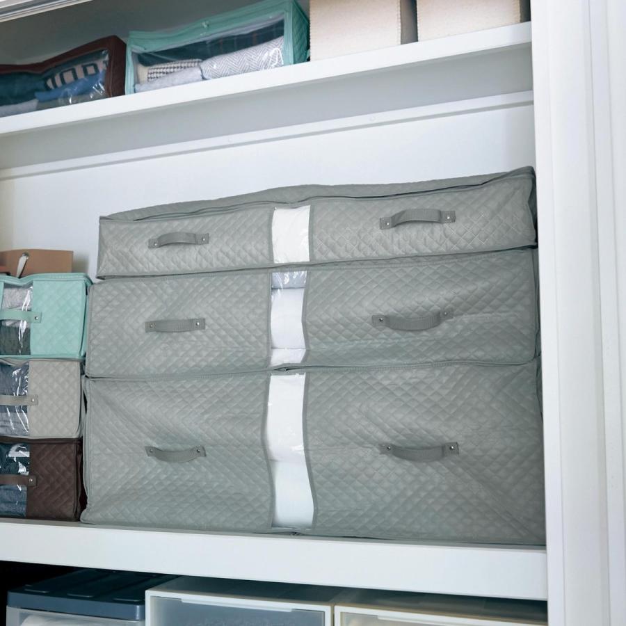 布団収納 収納袋 収納ケース 防ダニ 抗菌 防カビ グレー 羽毛布団用 掛敷布団 毛布用 花粉 冬用布団 収納 布団収納ケース おしゃれ ファスナー B 001 ベルメゾン インテリア Yahoo 店 通販 Yahoo ショッピング