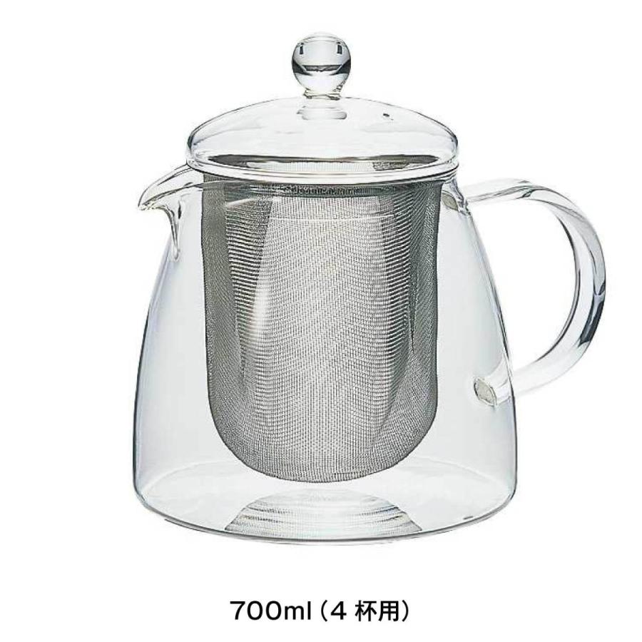 安価 ポット ティーポット 4杯用 700ml 日本製 硝子 耐熱ガラス リーフティー おしゃれ ピュア 食器 グラス カトラリー