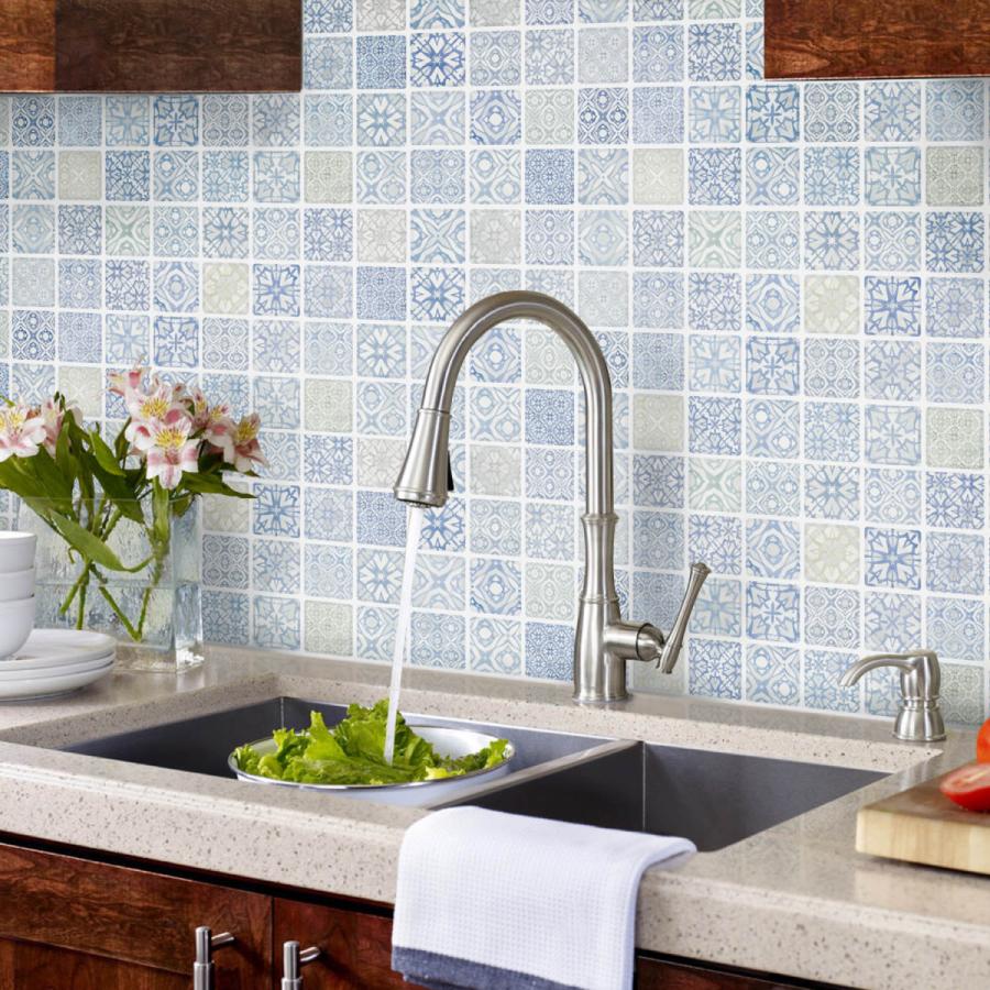 タイルシール ブルー モザイクタイル 立体 水回り シンク 立体タイル おしゃれ キッチン 汚れ防止 タイルシート C 001 ベルメゾン インテリア Yahoo 店 通販 Yahoo ショッピング