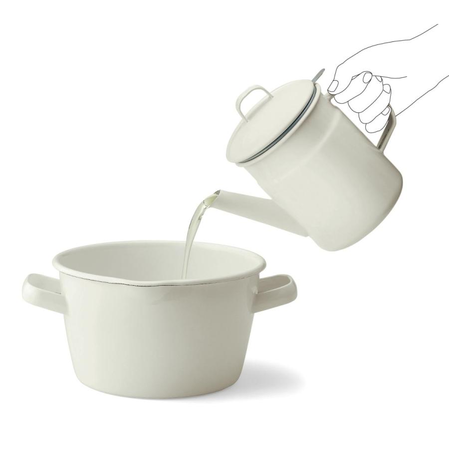 オイルポット 注ぎ口がおしゃれ 揚げ物をおいしくすることにこだわった キャップ付き 琺瑯 オイルポット 日本製 002 ベルメゾン インテリア Yahoo 店 通販 Yahoo ショッピング