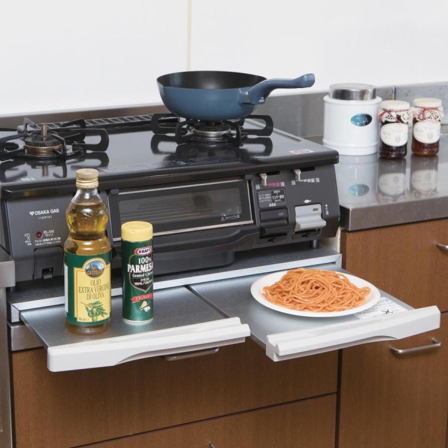 ガスレンジテーブル スライド式 テーブル キッチン 台所 ガスコンロ下 収納 作業台 省スペース スライドテーブル E 001 ベルメゾン インテリア Yahoo 店 通販 Yahoo ショッピング