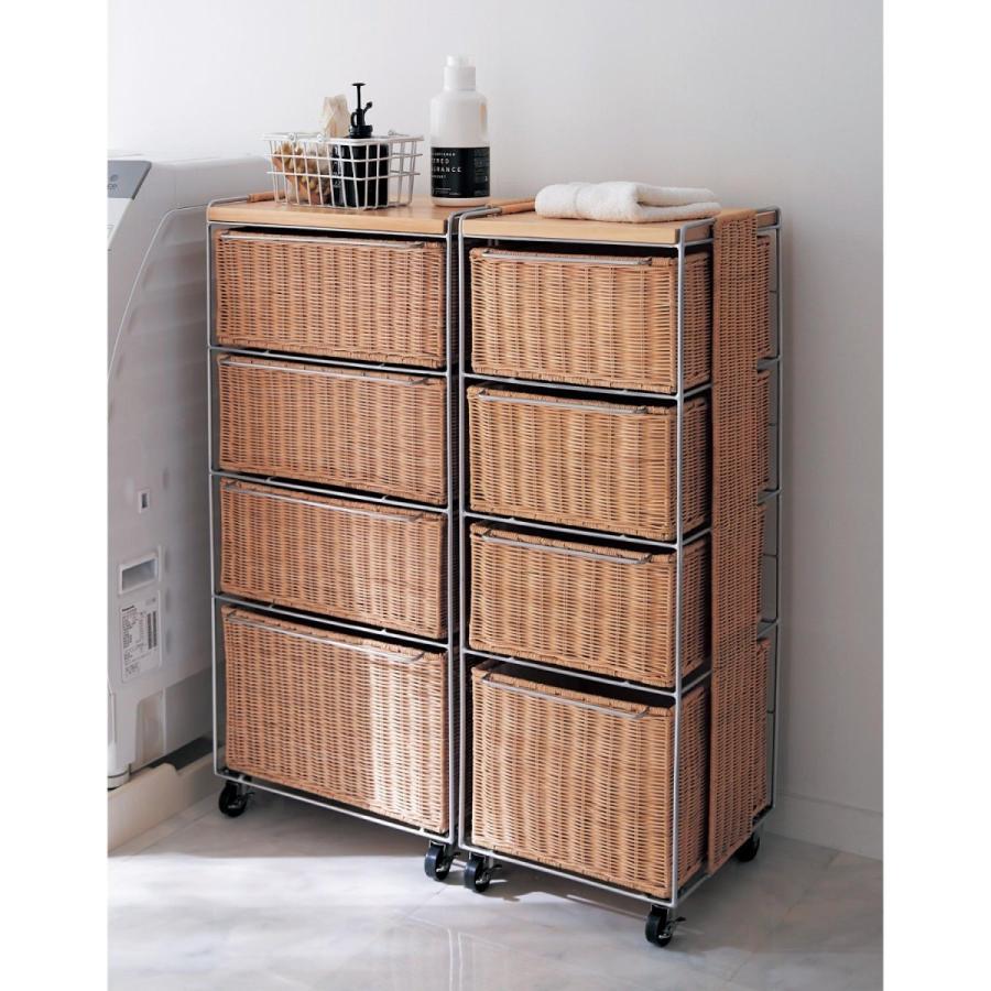 ランドリー収納 ランドリーチェスト ラタン おしゃれ ホワイト D 幅60cm 引き出し 収納 キャスター付 サニタリーチェスト F 004 ベルメゾン インテリア Yahoo 店 通販 Yahoo ショッピング