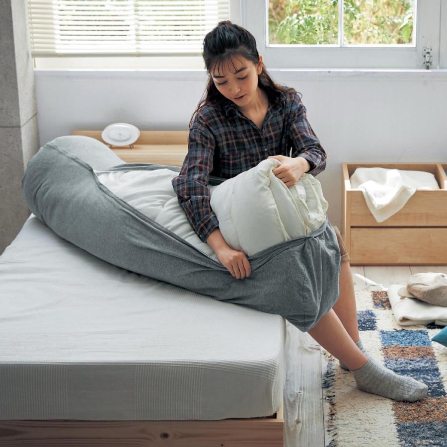 布団収納袋 収納 ふとん ニット素材 抱き枕 収納袋 お洒落 圧縮 袋 寝具収納 やわらか クッション 省スペース 収納 F 001 ベルメゾン インテリア Yahoo 店 通販 Yahoo ショッピング
