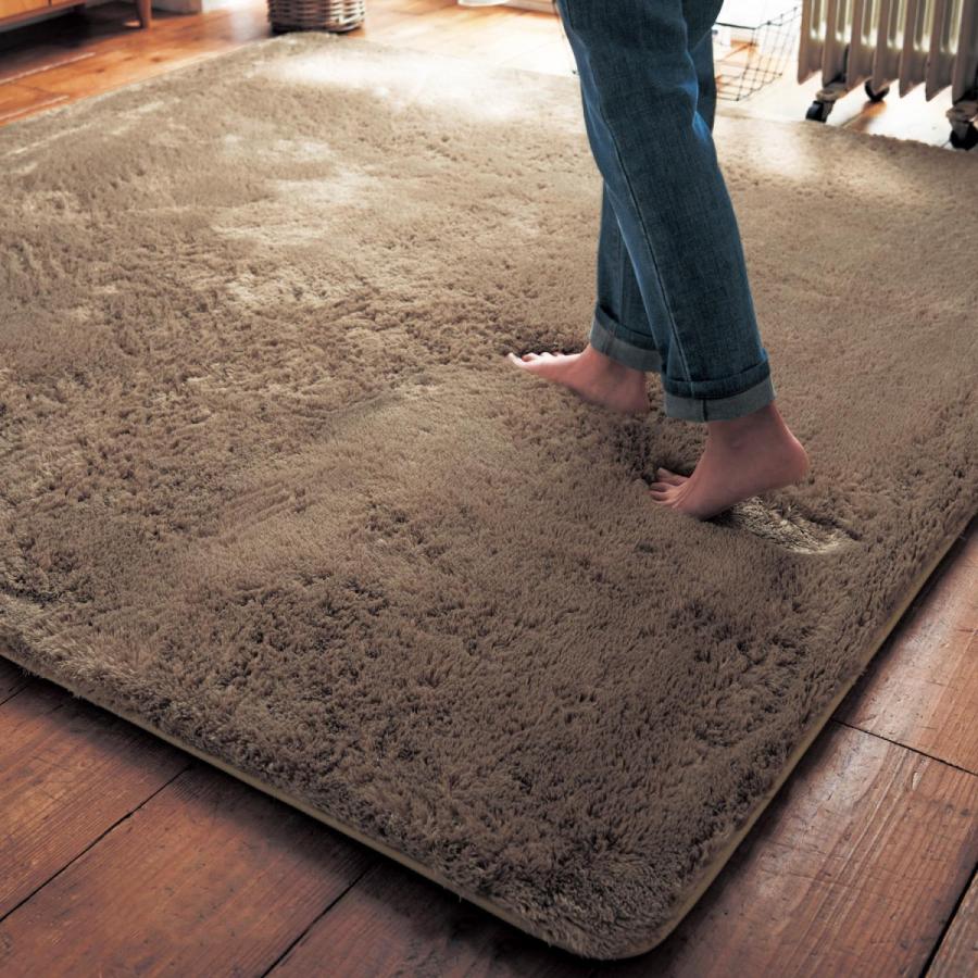 ラグ ラグマット 低反発ウレタン シャギーラグ チャコールグレー 約190 240 おしゃれ もっちり ウレタン 厚敷き ふかふか ウレタン マット F 003 ベルメゾン インテリア Yahoo 店 通販 Yahoo ショッピング
