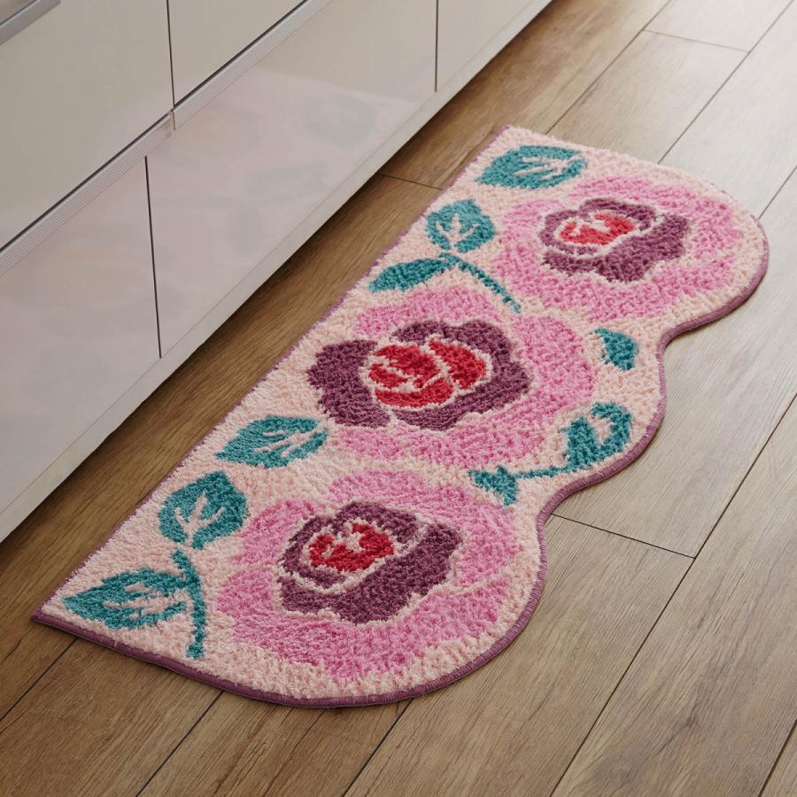 キッチンマット 洗える マット 綿100 約45 150 ライラックピンクオールドローズ おしゃれ 汚れ防止 F 002 ベルメゾン インテリア Yahoo 店 通販 Yahoo ショッピング