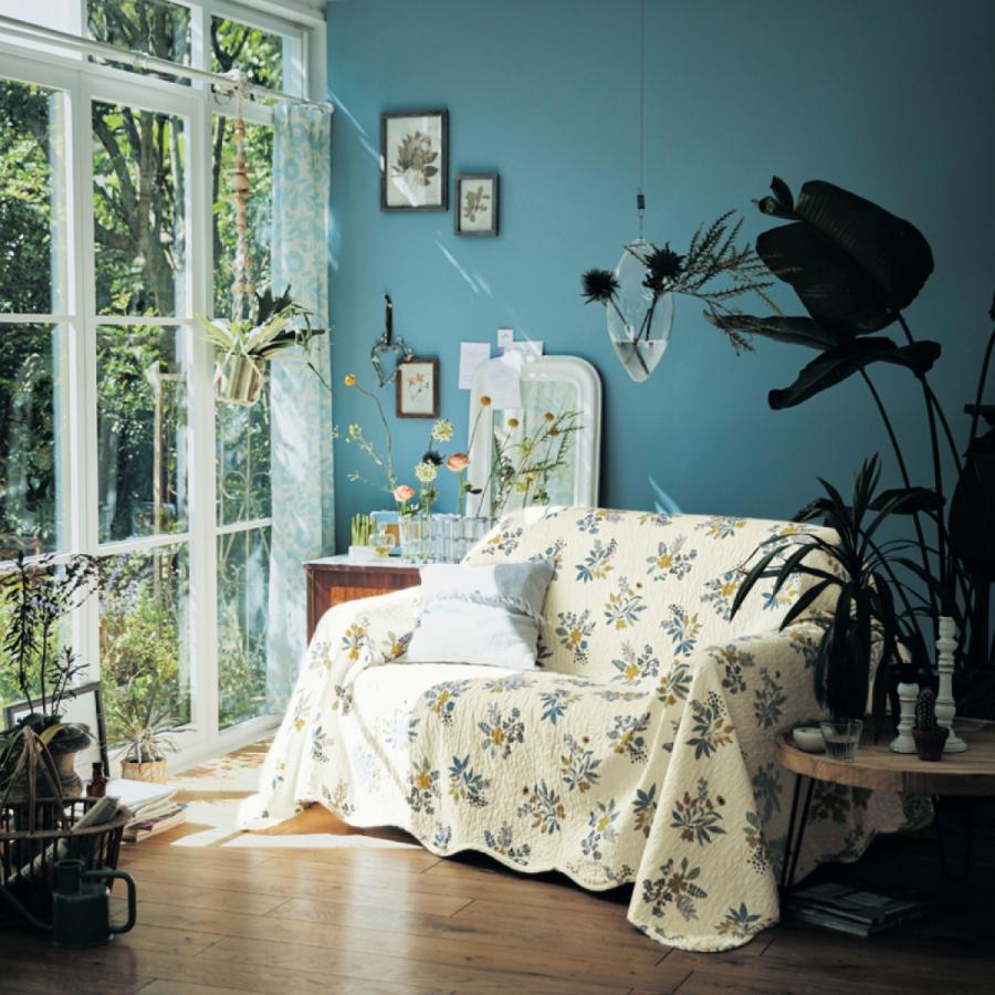 カバー マルチカバー おしゃれ キルトマルチカバー 綿100 約190 270 ボタニックレトロ ミニラボ ラグ ラグマット F 003 ベルメゾン インテリア Yahoo 店 通販 Yahoo ショッピング