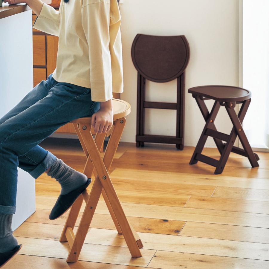 スツール 折りたたみ ロータイプ ダークブラウン 椅子 いす 丸 おしゃれ ミニテーブル サイドテーブル リビング F 001 ベルメゾン インテリア Yahoo 店 通販 Yahoo ショッピング