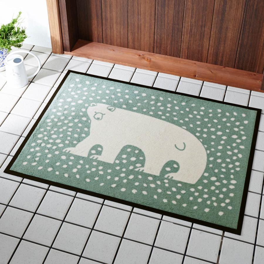 玄関マット 屋外マット 泥落としマット 約59 北欧 しろくま おしゃれ 薄手 かわいい 屋外 F 003 ベルメゾン インテリア Yahoo 店 通販 Yahoo ショッピング