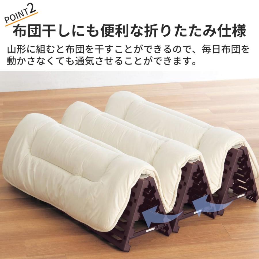 折り畳み式スノコベッド　Sサイズ（ナチュラル）※即発送可能※ ベルメゾン（BELLE MAISON） 折りたたみベッド すのこベッド 簡易