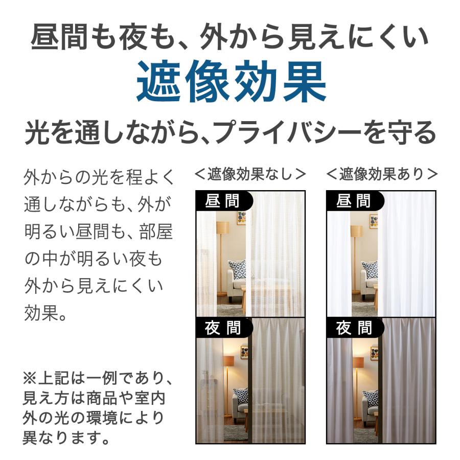 カーテン レースカーテン UVカット 遮熱 遮像 防炎 レース シンプル おしゃれ サークル柄 リビング ダイニング 洗える オールシーズン 幅約130 幅約150 2枚