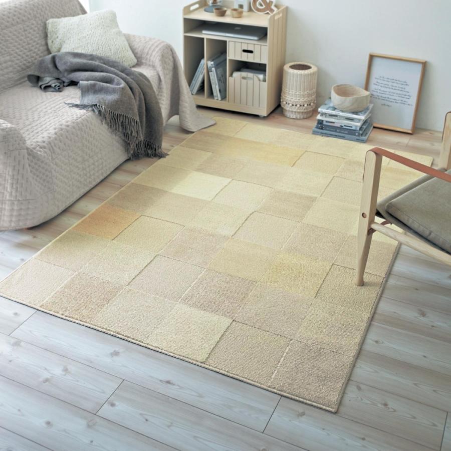 新品　定価19.800円　ベルパーチ　日本製　インテリアラグ　新生活 ベルメゾン（BELLE MAISON） ラグ 洗える マット ラグマット 日本製