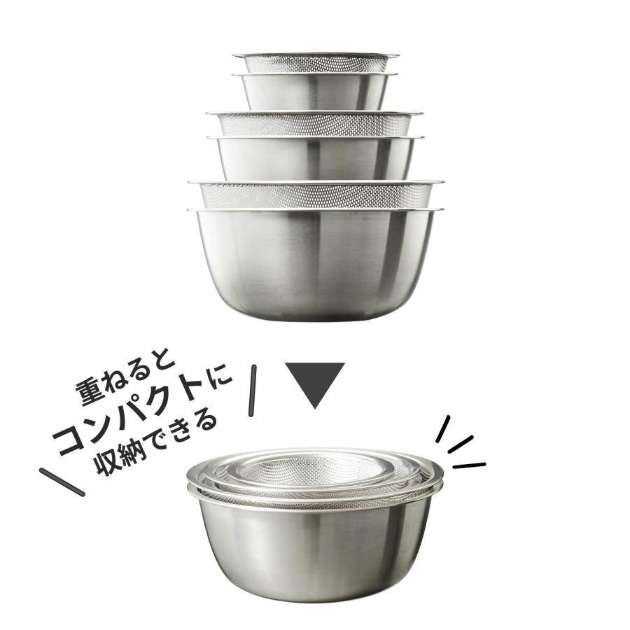 ベルメゾン ざる ザル ボウル セット 大セット ステンレス 2点 ベルメゾン ざる ザル ボウル セット 大セット ステンレス 2点