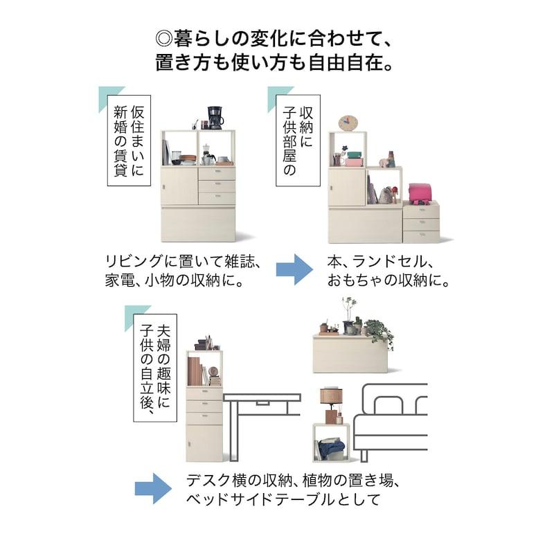 ベルメゾン（BELLE MAISON） キューブボックス 本棚 棚 ラック カラー