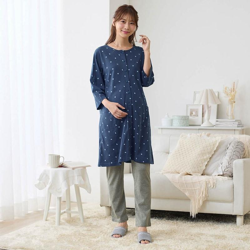 ベルメゾン マタニティ パジャマ 7分袖 マタニティパジャマ 授乳