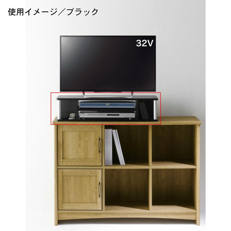デッキが2台入るテレビ台上収納・デスク上ディスプレイモニター台 110