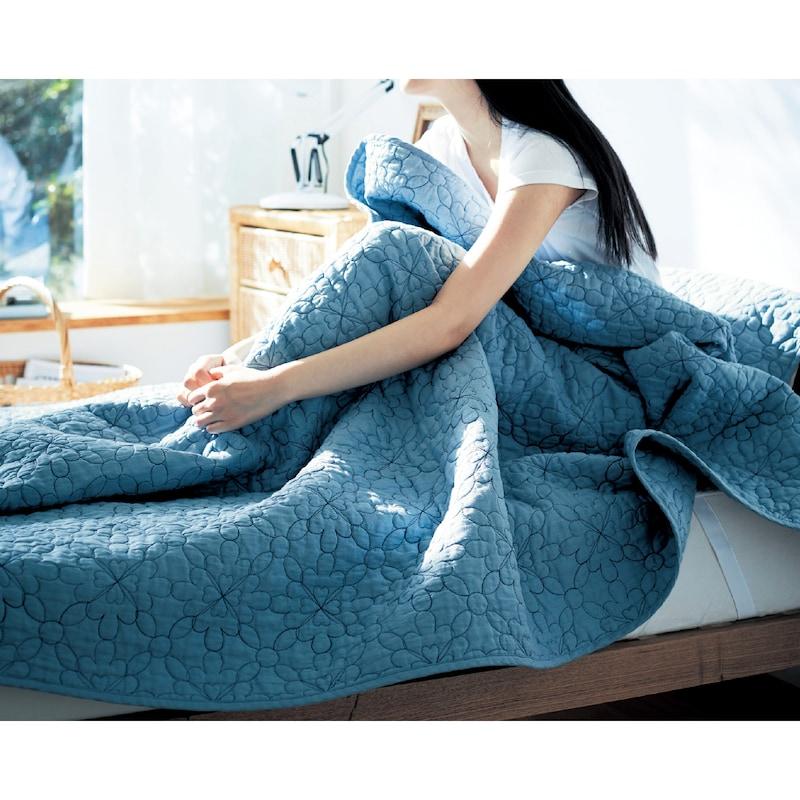 ベルメゾン（BELLE MAISON） 肌掛け布団 キルトケット シングル 洗える