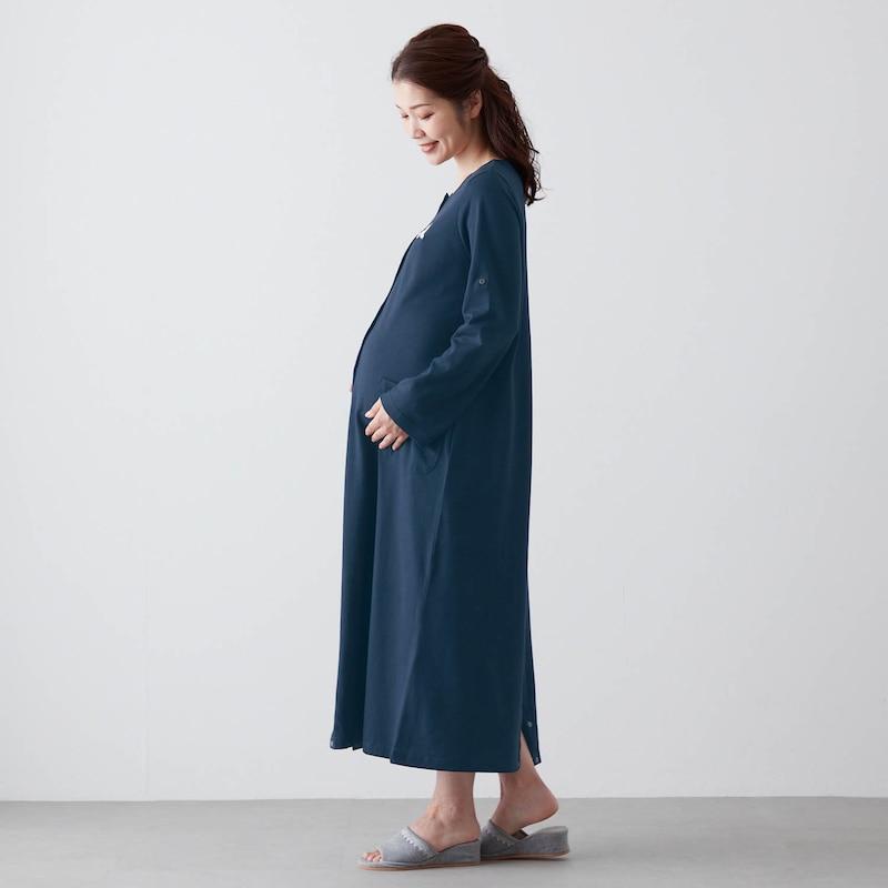 ベルメゾン マタニティ パジャマ ワンピース 授乳パジャマ 長袖