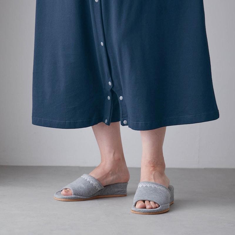 マタニティ パジャマ ワンピース 授乳パジャマ 長袖 マタニティパジャマ 授乳 前開きパジャマ 2WAY 授乳服 ロンパース ロールアップ袖 入院準備 ベルメゾン | ベルメゾン | 06