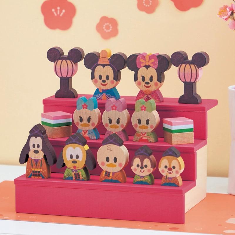 Disney 雛人形 コンパクト お雛様 木製 ディズニー KIDEA セット Disney 雛人形 コンパクト お雛様 木製 ディズニー KIDEA セット