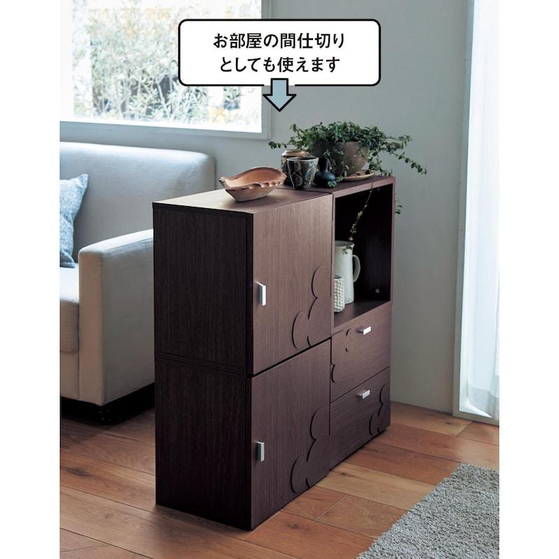 Disney（ディズニー） ボックス 収納 ラック ミッキー 木製 リビング