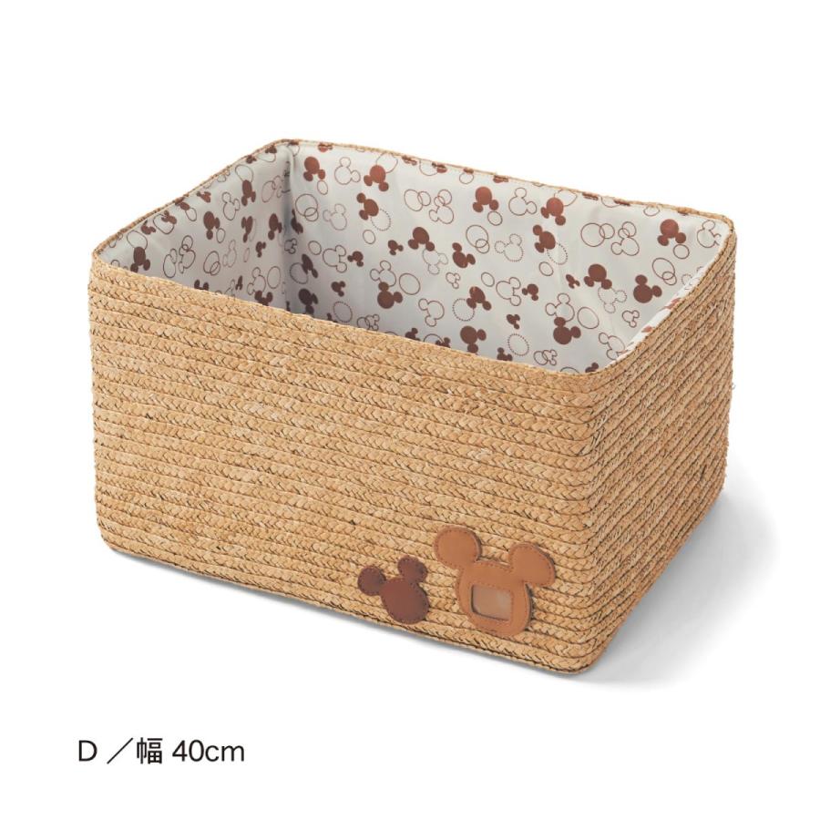 バスケット ボックス かご 収納  ケース ディズニー ミッキー Ｄ／40&times;25