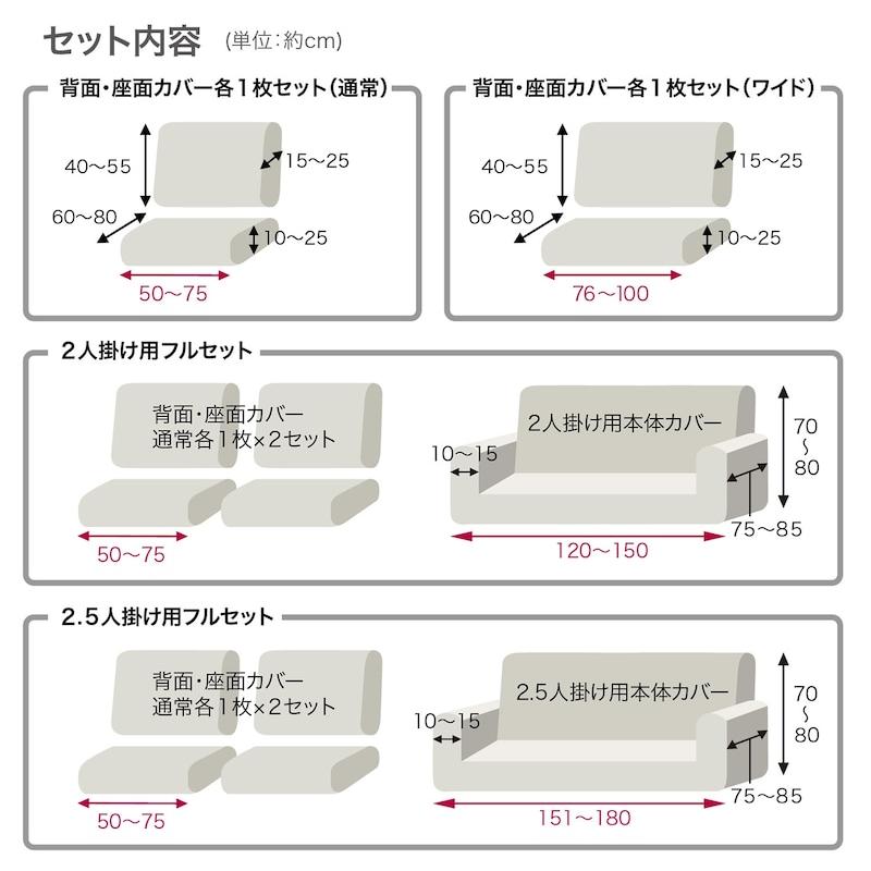 ソファーカバー ソファー ソファ カバー リネン混 撥水 模様替え 汚れ 防止 リビング おしゃれ 2.5人掛け用フルセット｜bellemaison｜07