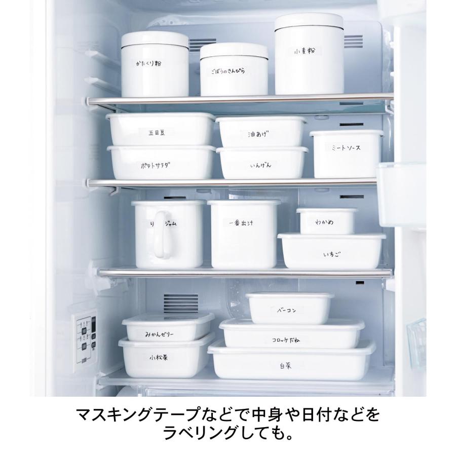 野田琺瑯（noda horo） 保存容器 容器 食品保存容器 レクタングル 浅型