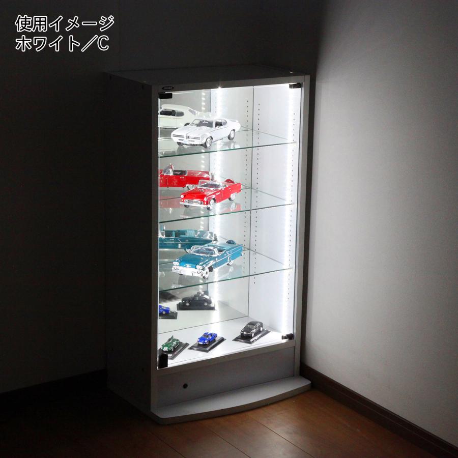 LEDライト付きコレクションキャビネット（幅55cm） A・ライト 