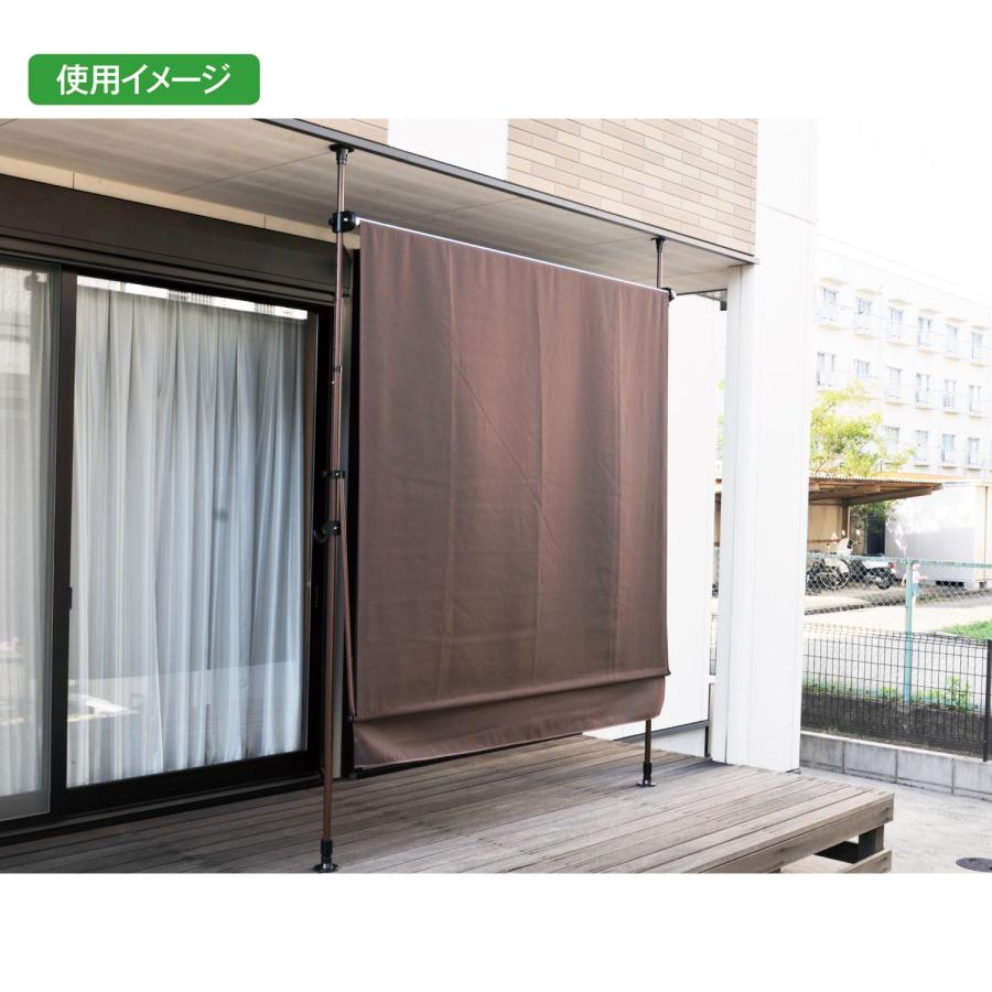 物干し竿 物干しスタンド 物干し台 ベランダ 屋外 物干し 洗濯物干し ベランダ物干し 突っ張り 洗濯竿 オーニング付き シンプル 新生活 幅300cm 前幕ありの画像