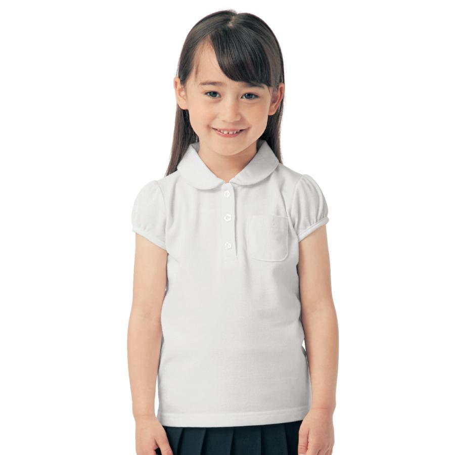 ポロシャツ スクールポロシャツ 半袖 キッズ 女の子 子供 子ども服 ボタン 90 100 110 120 130 GITA 入学 通学 小学校 制服 丸襟 パフスリーブ 吸水 速乾｜bellemaison｜16