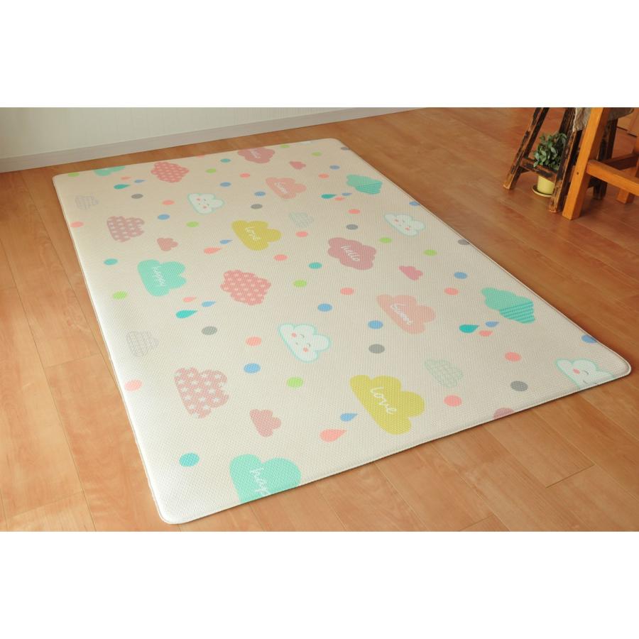 ベビー 安全用品 ふかふかキッズプレイマット 子供が生活するスペースに Mサイズの画像