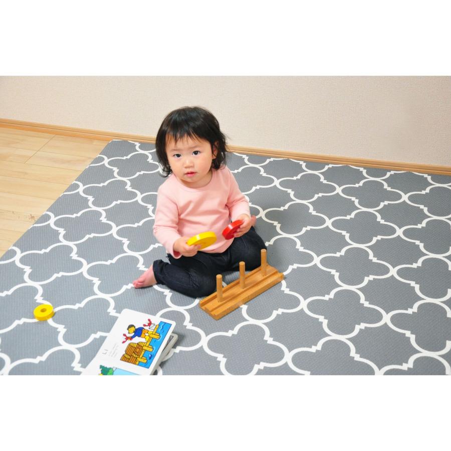 ベビー 安全用品 ふかふかキッズプレイマット 子供が生活するスペースに Lサイズの画像